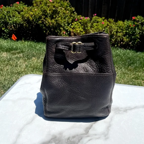 Vintage Coach Sonoma Drawstring Pebbeled Leather Bag in Black. #4923 - Picture 2 of 11